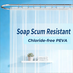 Yiannan clear shower curtain liner