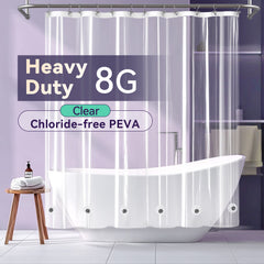 Yiannan clear shower curtain liner
