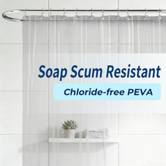 Yiannan clear shower curtain liner