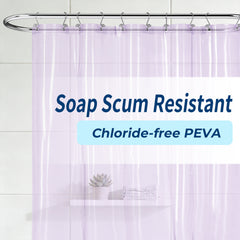Yiannan clear shower curtain liner