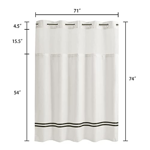 River Dream Stall Shower Curtain with Snap in Liner