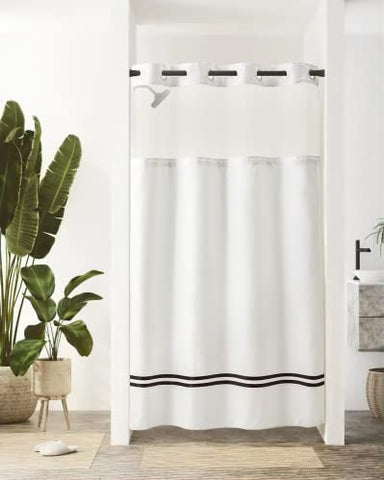 River Dream Stall Shower Curtain with Snap in Liner