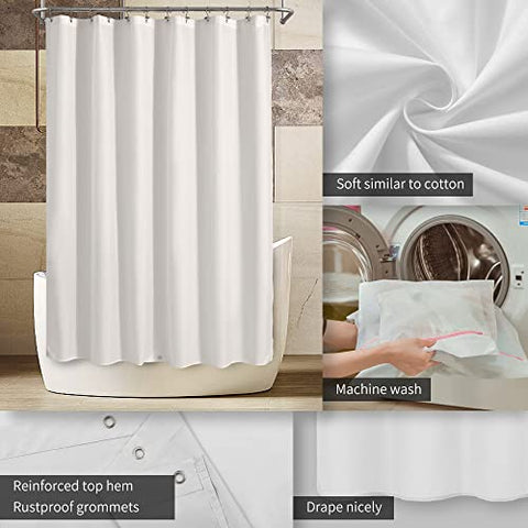 Waterproof Shower Curtain Liner with 3 Magnets