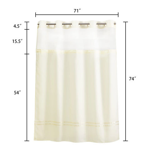 River Dream Stall Shower Curtain with Snap in Liner