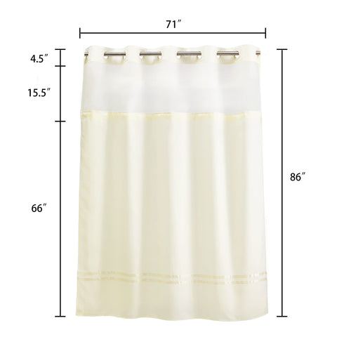 River Dream Stall Shower Curtain with Snap in Liner