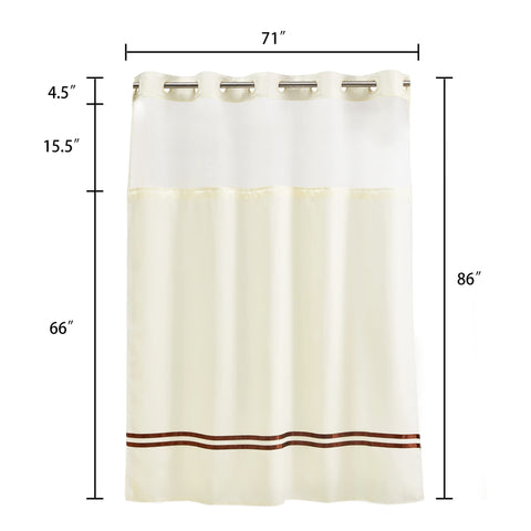 River Dream Stall Shower Curtain with Snap in Liner