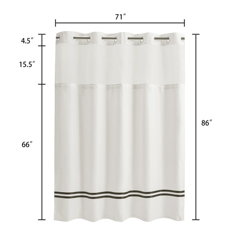 River Dream Stall Shower Curtain with Snap in Liner