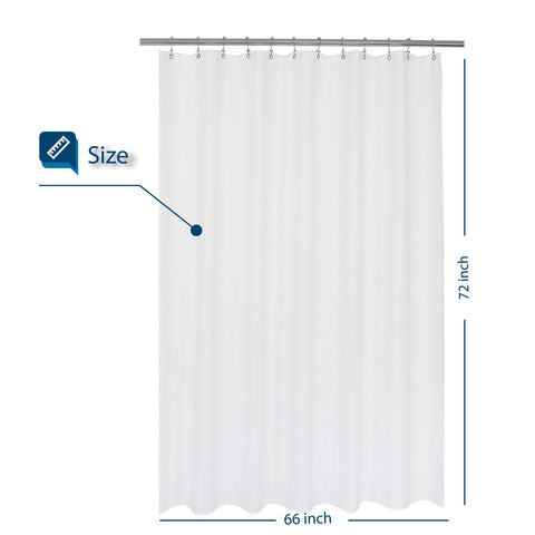 Waffle Weave White Shower Curtain Hotel Luxury Quality