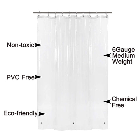 River Dream Plastic Shower Liner Clear