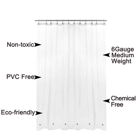 River Dream Plastic Shower Liner Clear