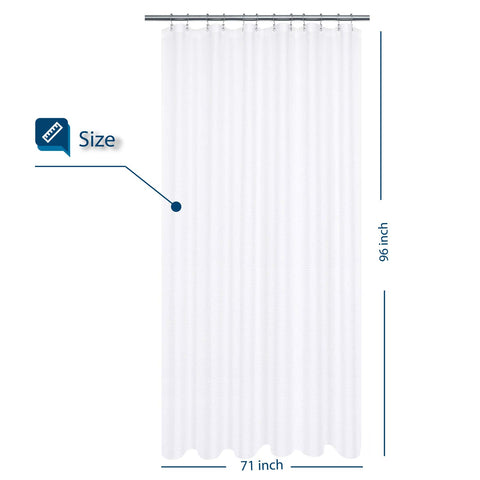 Waffle Weave White Shower Curtain Hotel Luxury Quality