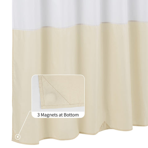 Waterproof Shower Curtain Liner with 3 Magnets