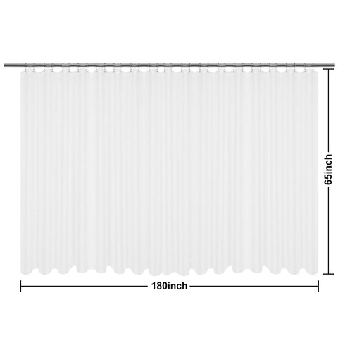 Waffle Weave White Shower Curtain Hotel Luxury Quality