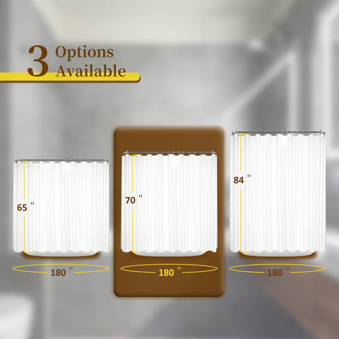 Waffle Weave White Shower Curtain Hotel Luxury Quality