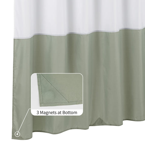 Waterproof Shower Curtain Liner with 3 Magnets