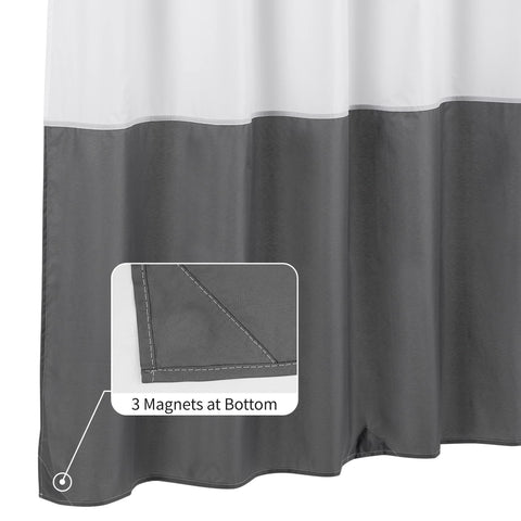 Waterproof Shower Curtain Liner with 3 Magnets