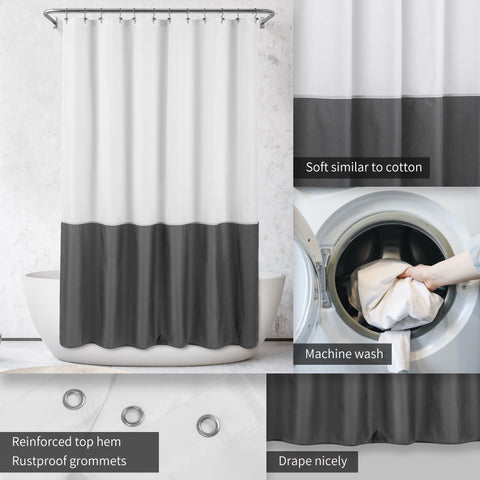 Waterproof Shower Curtain Liner with 3 Magnets