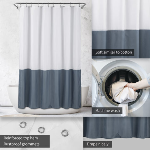 Waterproof Shower Curtain Liner with 3 Magnets