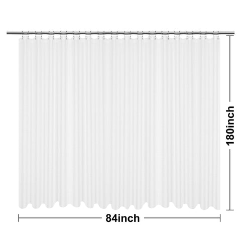 Waffle Weave White Shower Curtain Hotel Luxury Quality