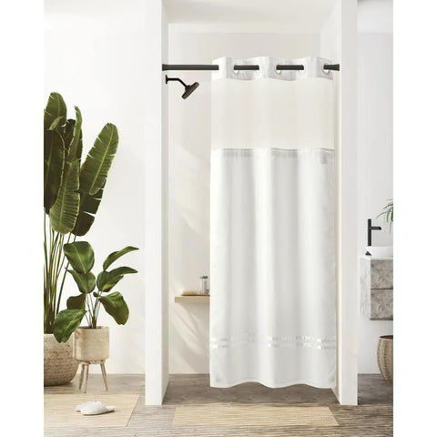 River Dream Stall Shower Curtain with Snap in Liner