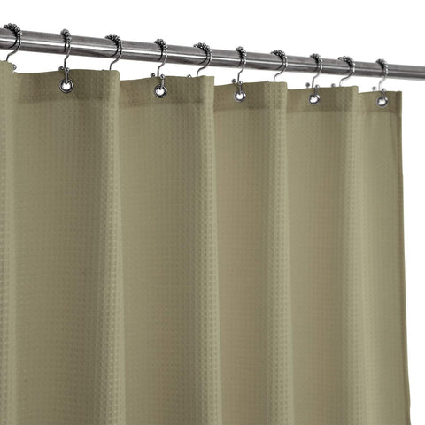 Waffle Weave White Shower Curtain Hotel Luxury Quality