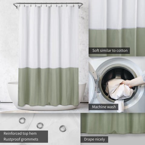 Waterproof Shower Curtain Liner with 3 Magnets