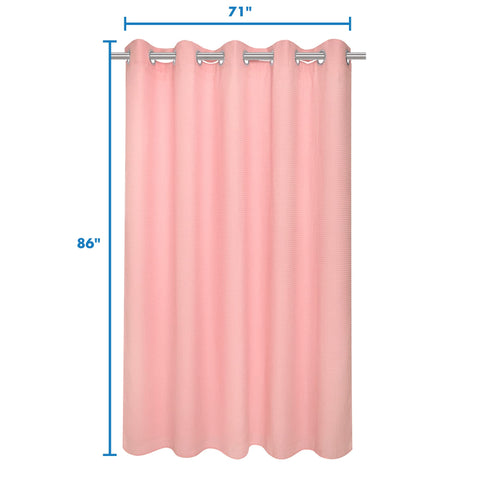 Hotel Grade No Hooks Needed Shower Curtain with Snap in Liner