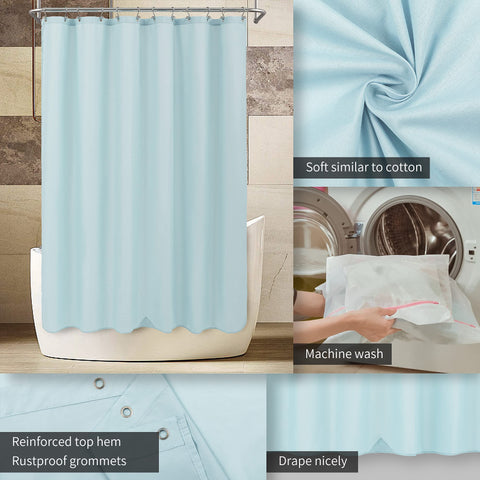 Waterproof Shower Curtain Liner with 3 Magnets