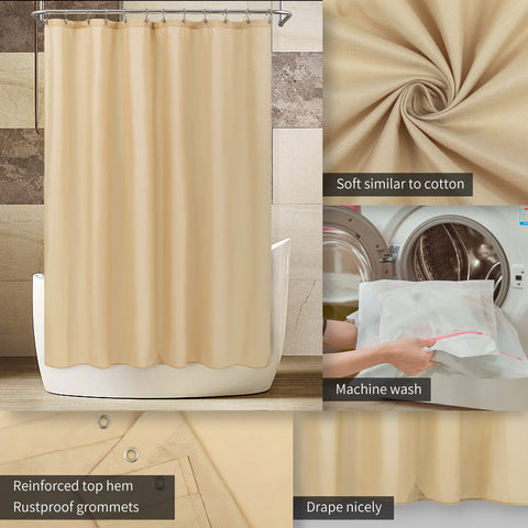 Waterproof Shower Curtain Liner with 3 Magnets