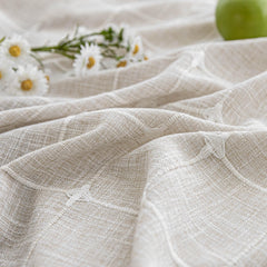River Dream Farmhouse Linen Textured Shower Curtain with Snap-in Liner Set, No Hooks Needed, with Tassels for Rustic Bathroom Decor,with Window,with Magnets,Linen,71Wx74H