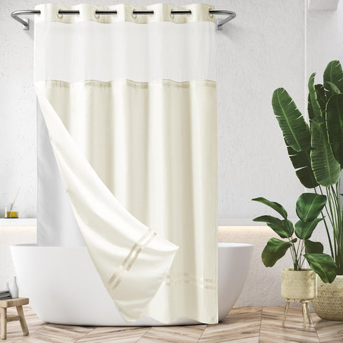 River Dream Stall Shower Curtain with Snap in Liner