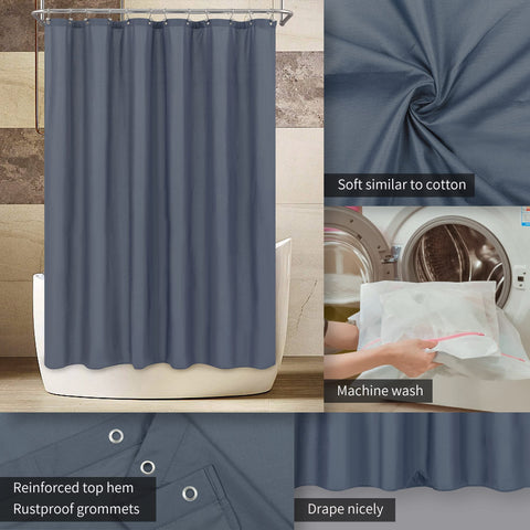 Waterproof Shower Curtain Liner with 3 Magnets