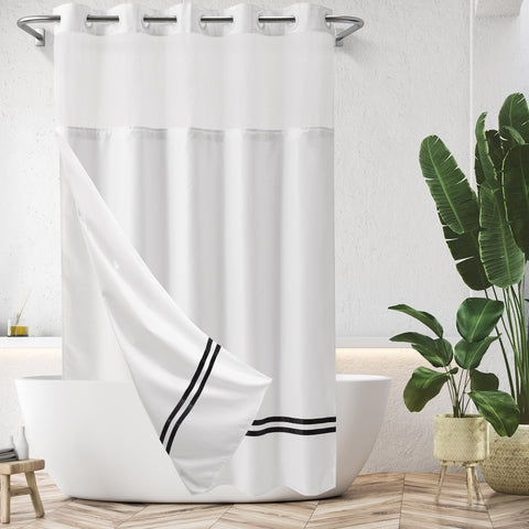 River Dream Stall Shower Curtain with Snap in Liner