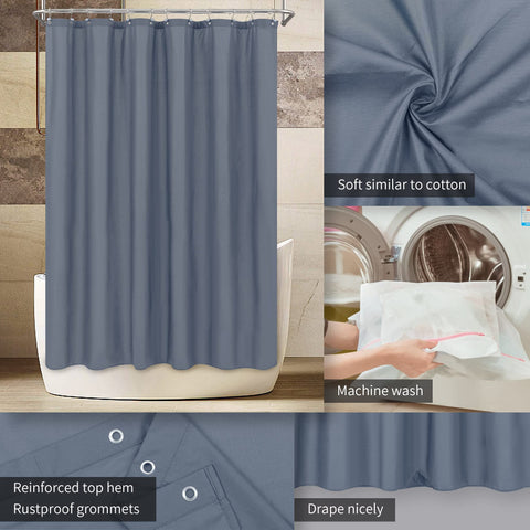 Waterproof Shower Curtain Liner with 3 Magnets