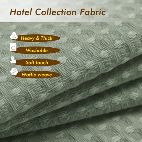 Waffle Weave White Shower Curtain Hotel Luxury Quality