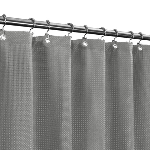 Waffle Weave White Shower Curtain Hotel Luxury Quality