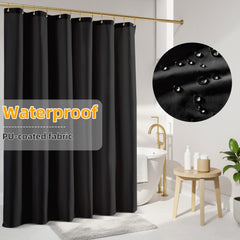 Yiannan Waterproof Fabric Shower Curtain Liner with 3 Magnets,Machine Washable，Mold Resitent