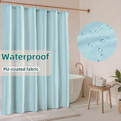 Yiannan Waterproof Fabric Shower Curtain Liner with 3 Magnets,Machine Washable，Mold Resitent