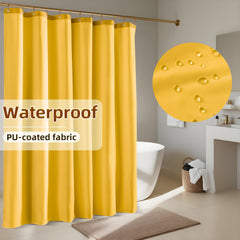 Yiannan Waterproof Fabric Shower Curtain Liner with 3 Magnets,Machine Washable，Mold Resitent