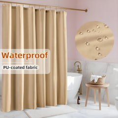 Yiannan Waterproof Fabric Shower Curtain Liner with 3 Magnets,Machine Washable，Mold Resitent
