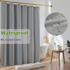 Yiannan Waterproof Fabric Shower Curtain Liner with 3 Magnets,Machine Washable，Mold Resitent