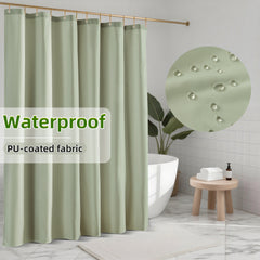 Yiannan Waterproof Fabric Shower Curtain Liner with 3 Magnets,Machine Washable，Mold Resitent