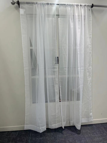 Yiannan White Sheer Curtains for Living Room 2 Panels Set, Balance Privacy & Light Vertical  Sheer Drapes for Bedroom, W52 x L84