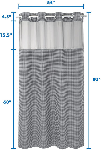 Shower Curtain & Liner with Window