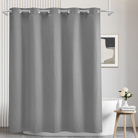 Spot Waffle Weave Shower Curtain & Liner – River Dream