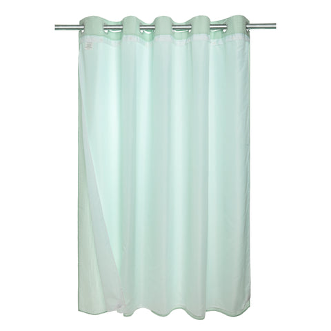 Honeycomb Waffle Weave Shower Curtain & Liner