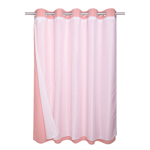 Honeycomb Waffle Weave Shower Curtain & Liner