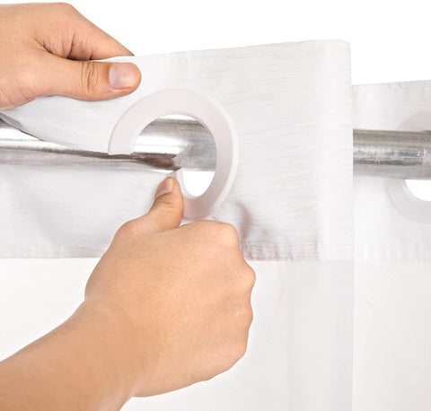 Hookless Textrue Shower Curtain & Liner